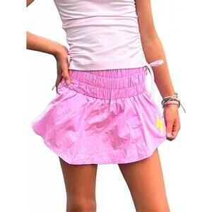 NEW LITTLE OLIN girls' gathered mini skort in pink